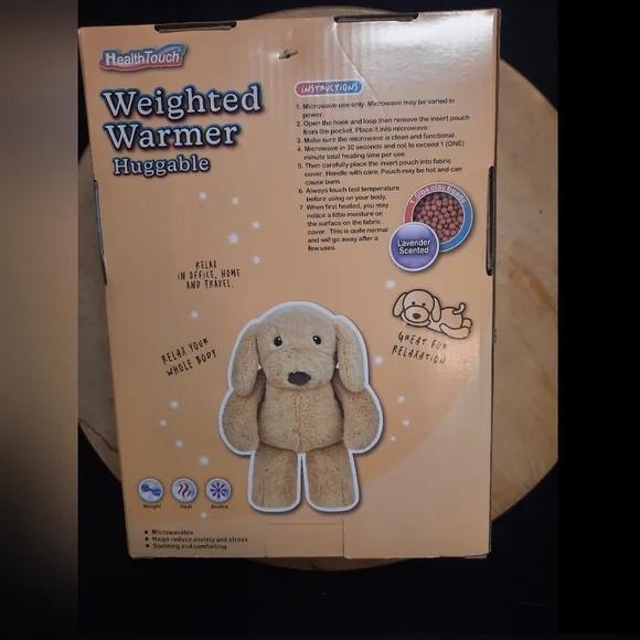 HealthTouch Puppy Dog Weighted Warmer Huggable Anxiety And Stress Reliever - Picture 3 of 5